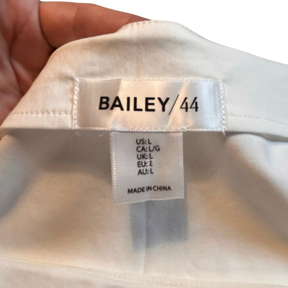 Bailey 44 White Puff Sleeve Square Neck Blouse Size Large Elegant Top - Picture 3 of 6